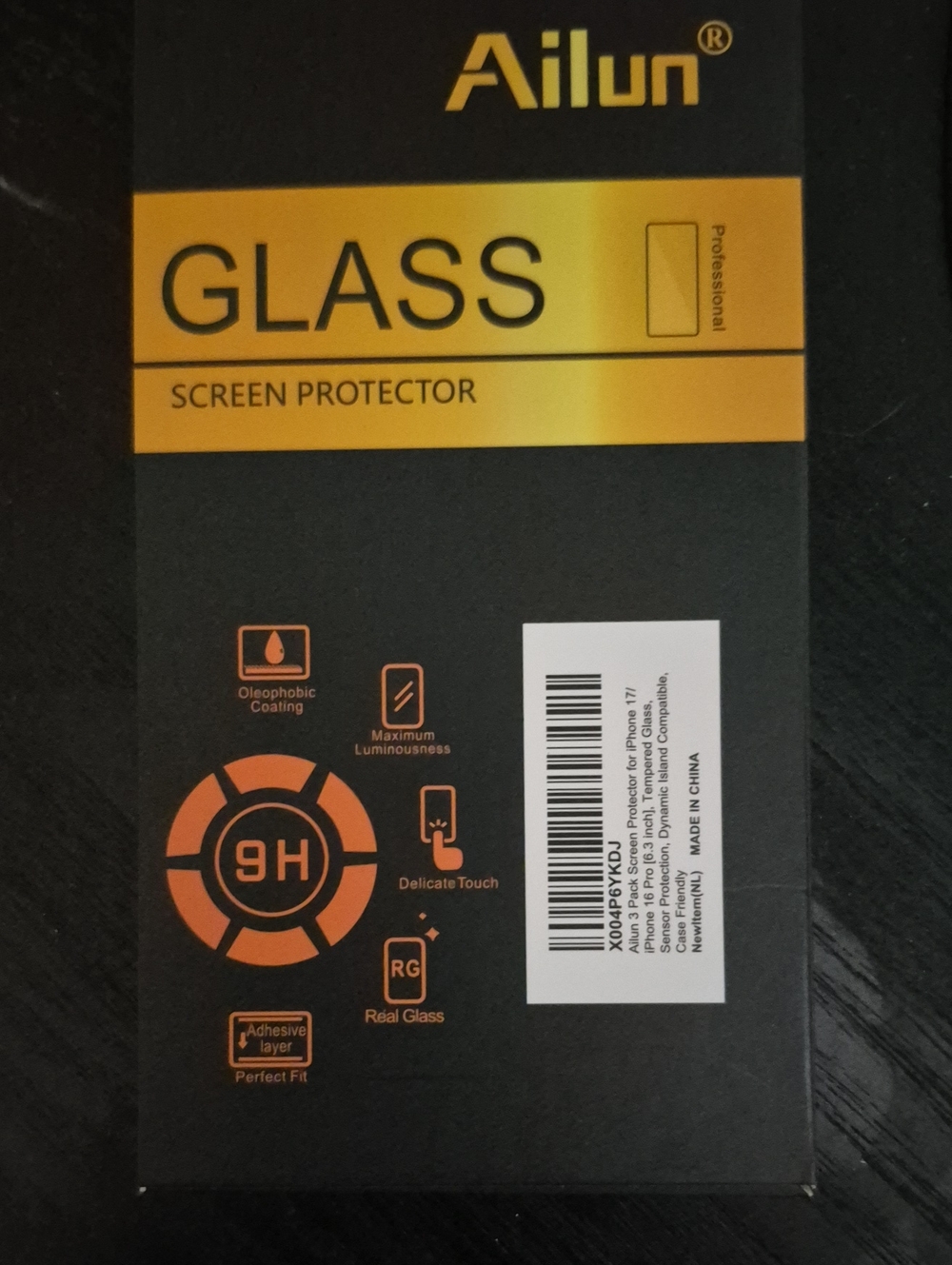 Iphone 17 Iphone 16 Pro Tempered Glass Screen Protector 3 Pack